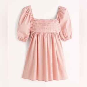 Abercrombie & Fitch Ruched Bodice Puff Sleeve Mini Dress